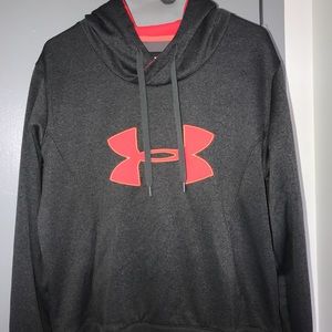 Grey & Pink Under Armour Sweat Shirt